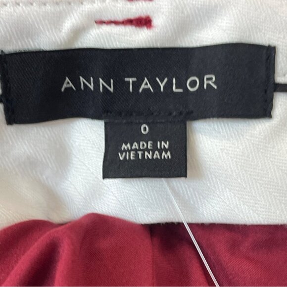 Ann Taylor Womens High Rise Wide Leg Red Pants Sz 0 - New - Picture 5 of 8